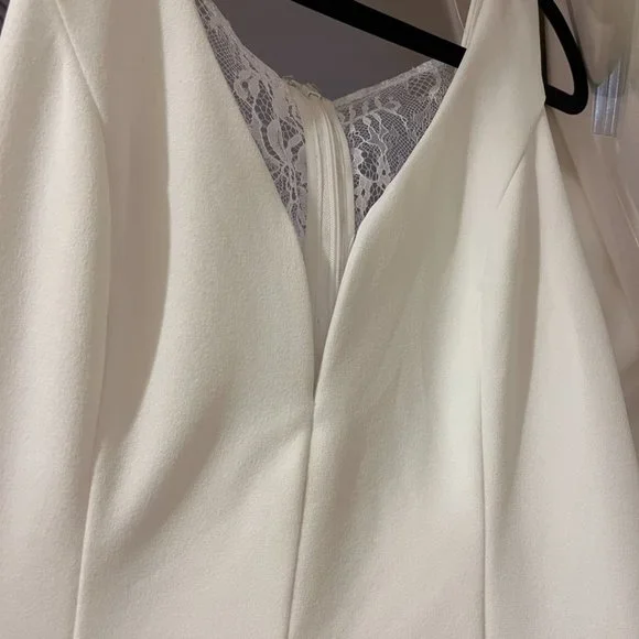 Lulu's Long-Lasting Love Ivory Lace V-Neck Mermaid Dress - Picture 7 of 15